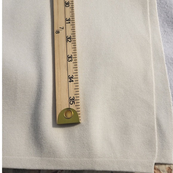 Chicos Travelers Long Rib Tunic Sweater Dress Women 1 = 8 10 Modern Ecru Ivory - Picture 11 of 11